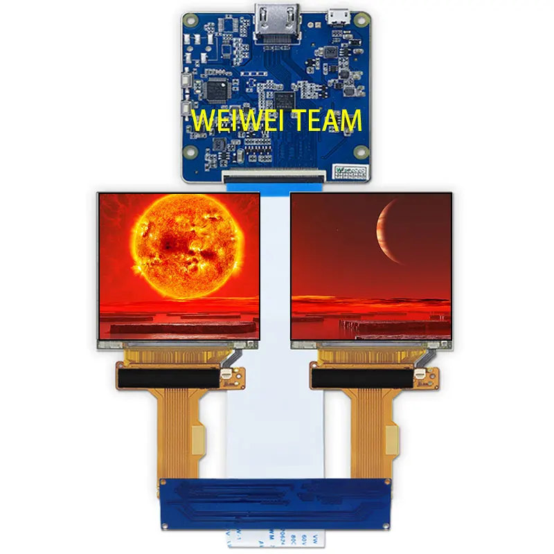 2pcs lcd and board 2,9 дюймов 1440*1440 двойной экран ips ЖК-дисплей Панель Интерфейс MIPI с HDMI плата контроллера для VR AR гарнитура применение - Цвет: 2pcs lcd and board