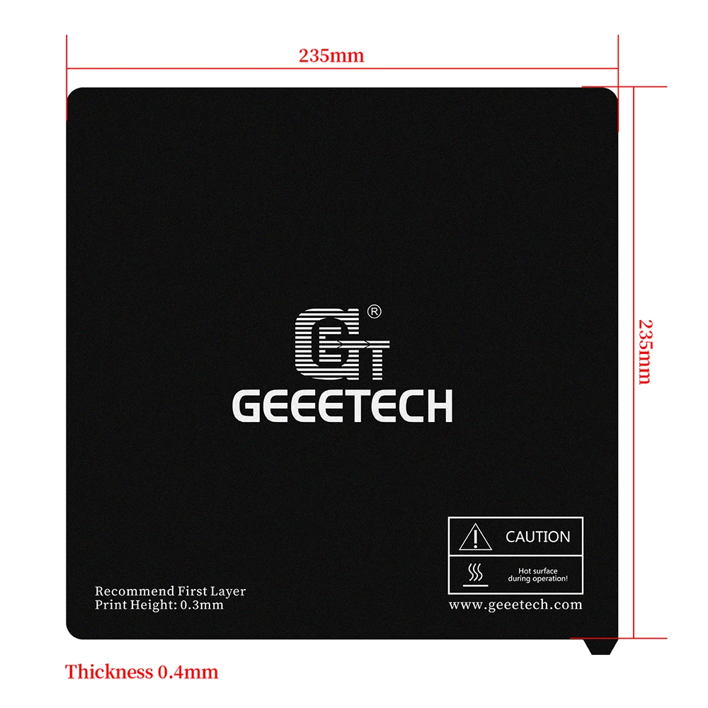 geeetech 3d parts 2pcs mylar sticker piece paste to hetbed 235235 260260 330330mm for a10a20a10ma20ma30ma30t 3d printer free global shipping