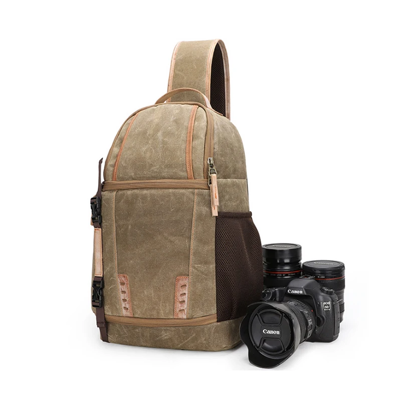 Профессиональная Брезентовая сумка для фотоаппарата фоторюкзак рюкзак чехол