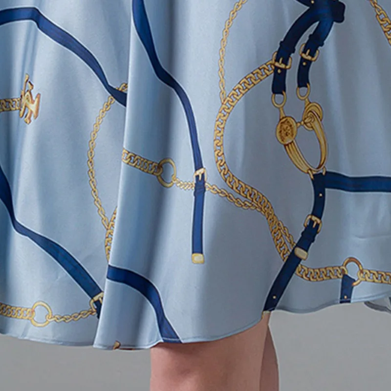 

Summer New Woman Print Dress V-neck Ladies Slim A-line Mid Skirt Dress Half Sleeve Female Casual Knee-length Skirt Dresses Party