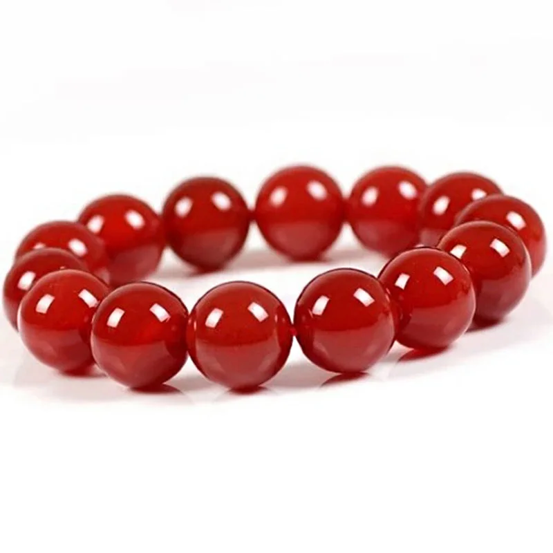 Браслет jinzeyi из натурального красного полудрагоценного камня для мужчин и женщин модные браслеты с
