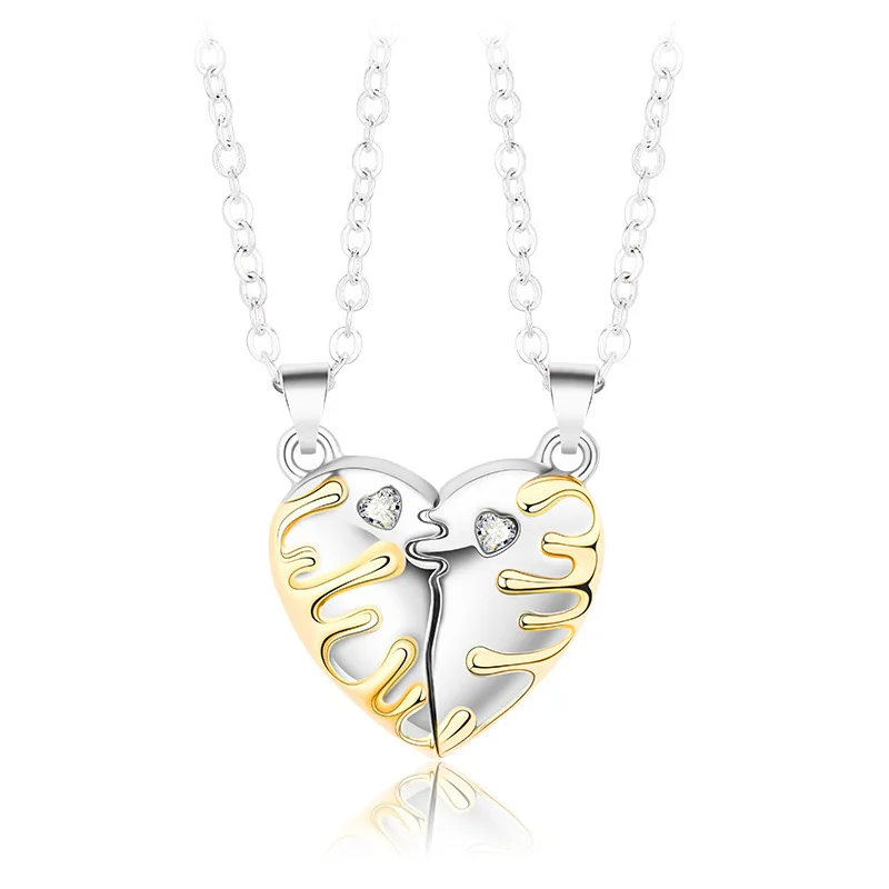 Новое ожерелье для пар со льдом и снегом романтичная строчка подвеска всех