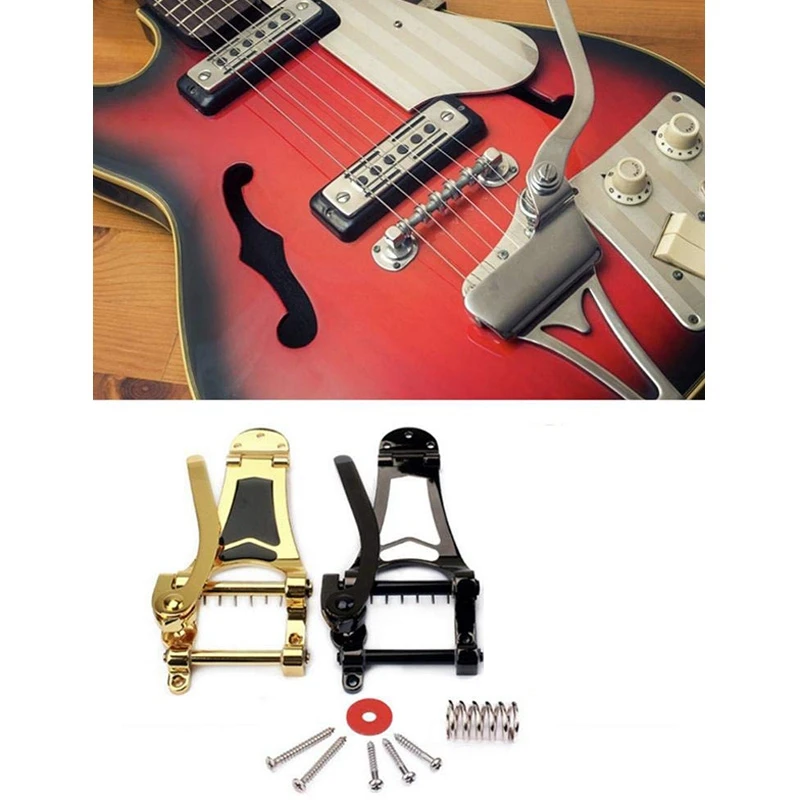 Вибро мост Tailpiece B7 джазовая гитара для Gibson Bigsby ES355 Epiphone Gold | Спорт и развлечения