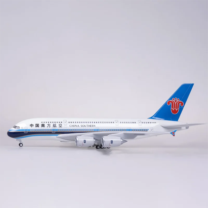 

45.5cm 1/160 Scale Airplane Model 380 A380 China southern Airline Aircraft Toy with Light&Wheel Diecast Plastic Resin Plane Toy