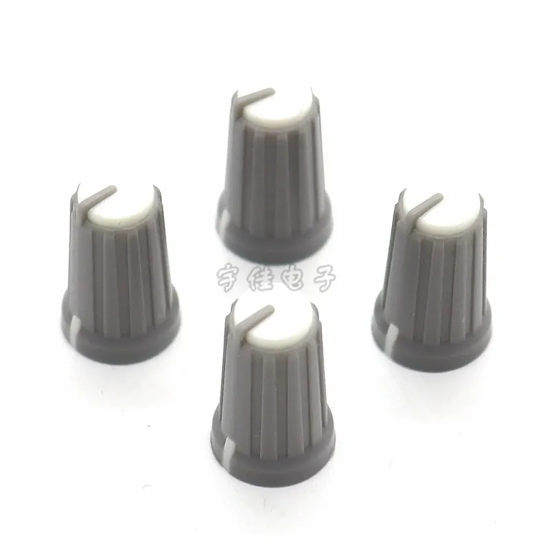 10 Piece 12 * 19mm off-white plastic knob half handle D-shaped inner hole 6mm potentiometer switch adjustment knob