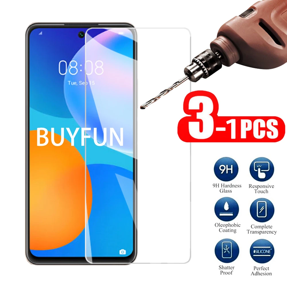 

Прозрачное стекло с полным покрытием HD для Huawei P smart 2021, 1-3 шт., закаленное стекло, пленка для защиты экрана, стекло для Huawei P smart 2021