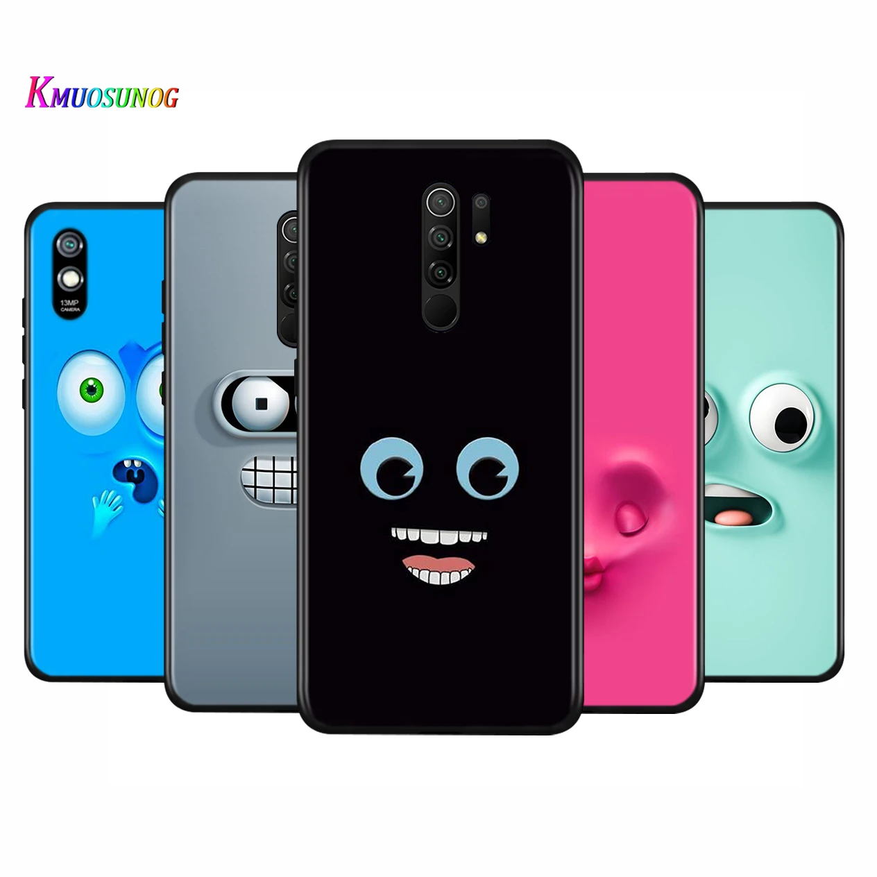 

3D Funny Face Silicone Cover For Xiaomi Redmi K40 K30 K30i K30S K30T K20 10X GO Y2 Y3 Pro Ultra Phone Case
