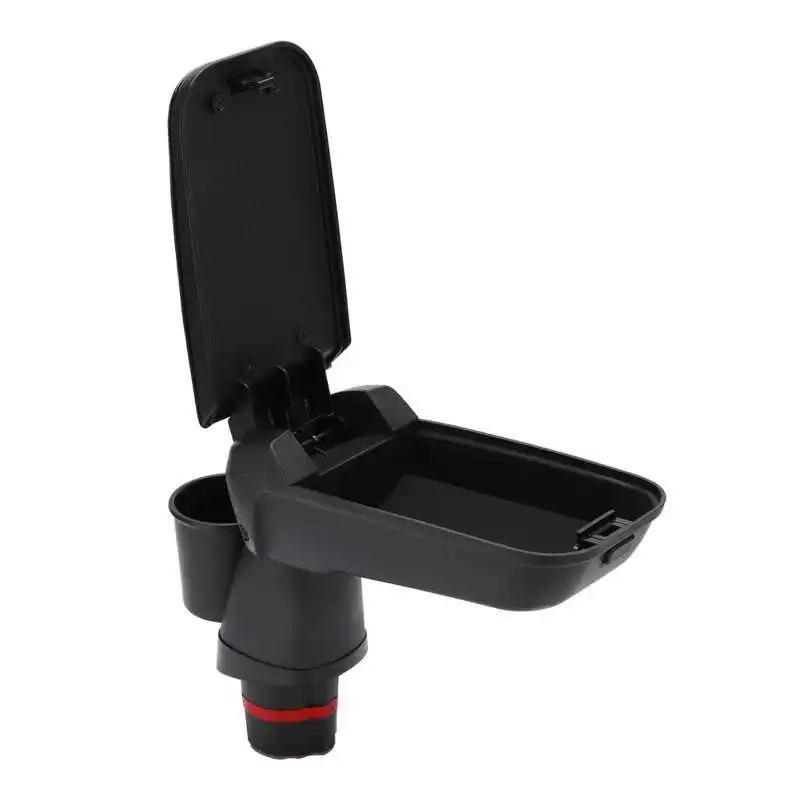 Автомобильный черный чехол для центрального подлокотника с держателем стакана