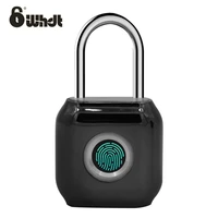 whdt usb rechargeable fingerprint lock smart padlock zinc alloy waterproof door lock quick unlock for gym cabinet drawer