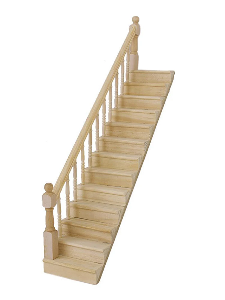 1:12 мини поручни лестница модель кукольного домика деревянная миниатюрная мебель