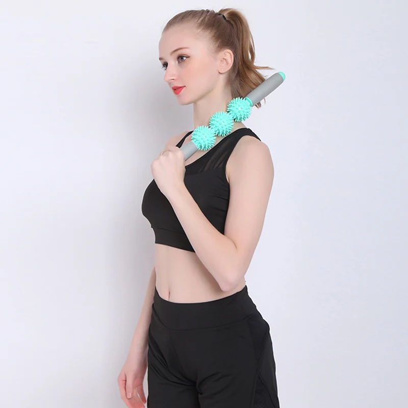 Newly Yoga Exercise Roller Stick Eliminate Fat Lose Weight Muscle Leg Body Back Massager Tool C55K Sale | Спорт и развлечения