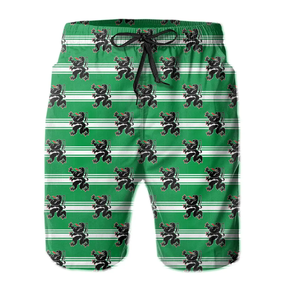 

Summer Men Causal Shorts Breathable Quick Dry Nerdy Belgian running Flag Of Oost-Vlaanderen Hawaii Pants