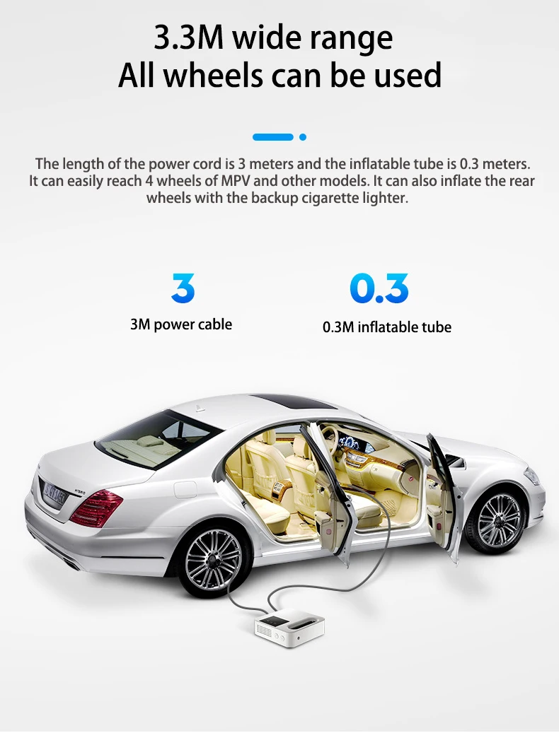 EAFC 12 В мини автомобильный воздушный компрессор насос для шин надувной автомобиля