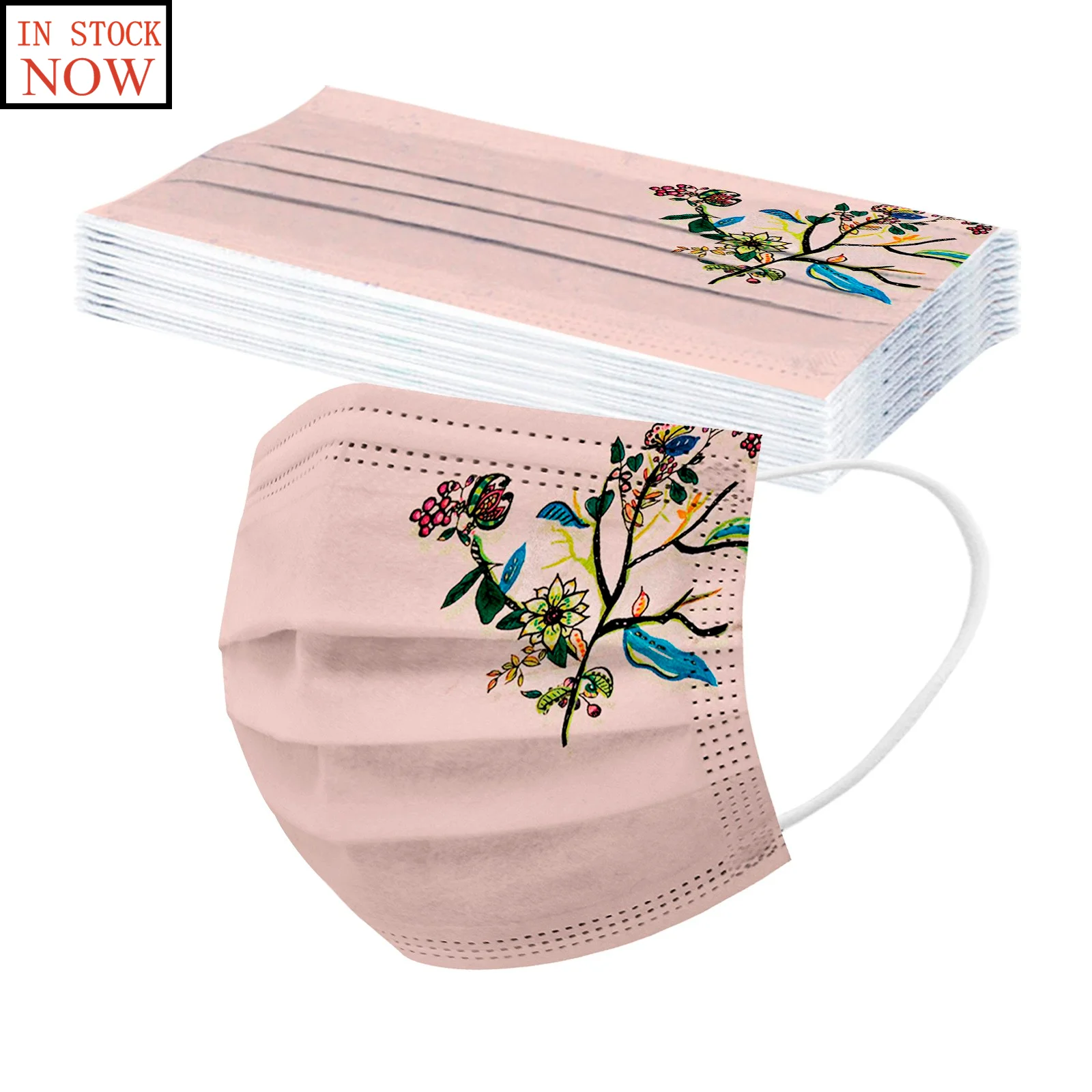 

Маска для лица одноразовая трехслойная с ушными петлями, 10 шт.