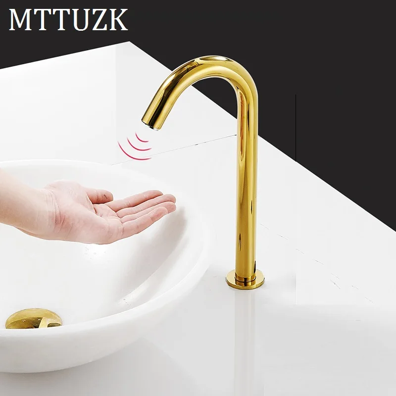 MTTUZK на бортике Золотой датчик кран интегрированный Тип Автоматический
