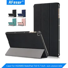 Case For Huawei Matepad T10 9.7 inch case AGR-L09 / AGR-W09 Tablet Ultra Slim PU Leather Magnetic Stand Cover Case