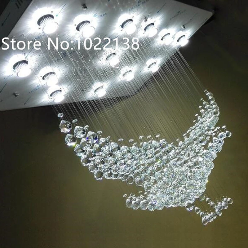 Новые Орлы Дизайн Роскошные Современные хрустальные люстры блеск зал