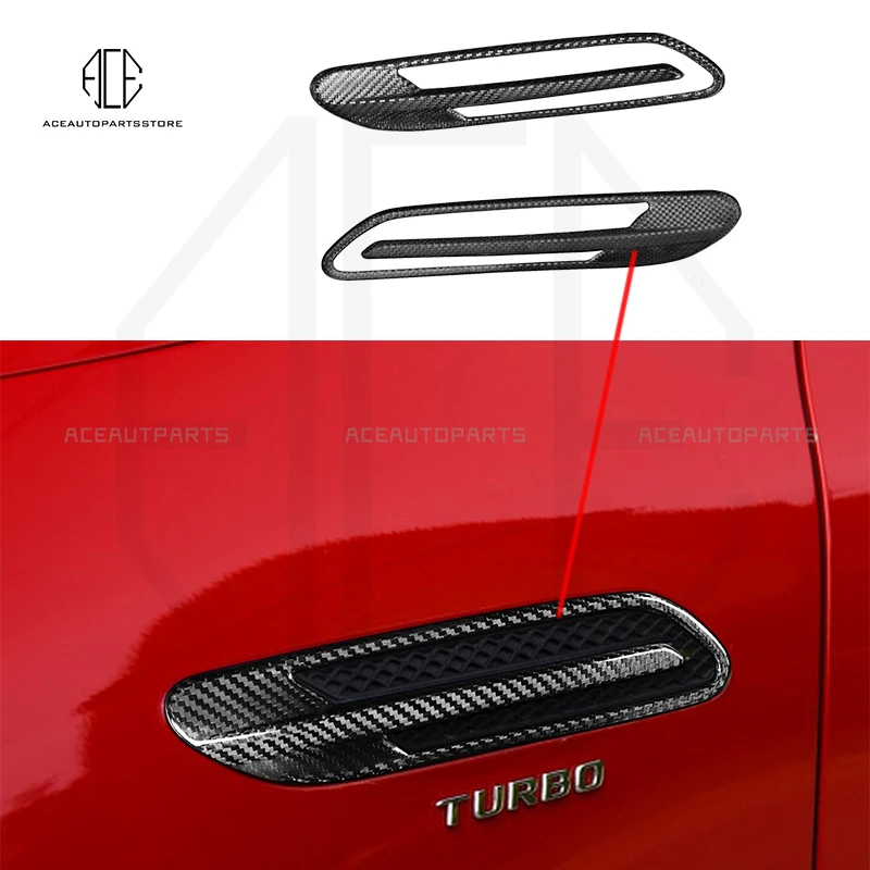 

Крыло автомобиля, вентиляционные отверстия, овальная отделка для Mercedes-Benz AMG GT 53 63, боковое крыло, Крышка вентиляционного отверстия, углеродн...