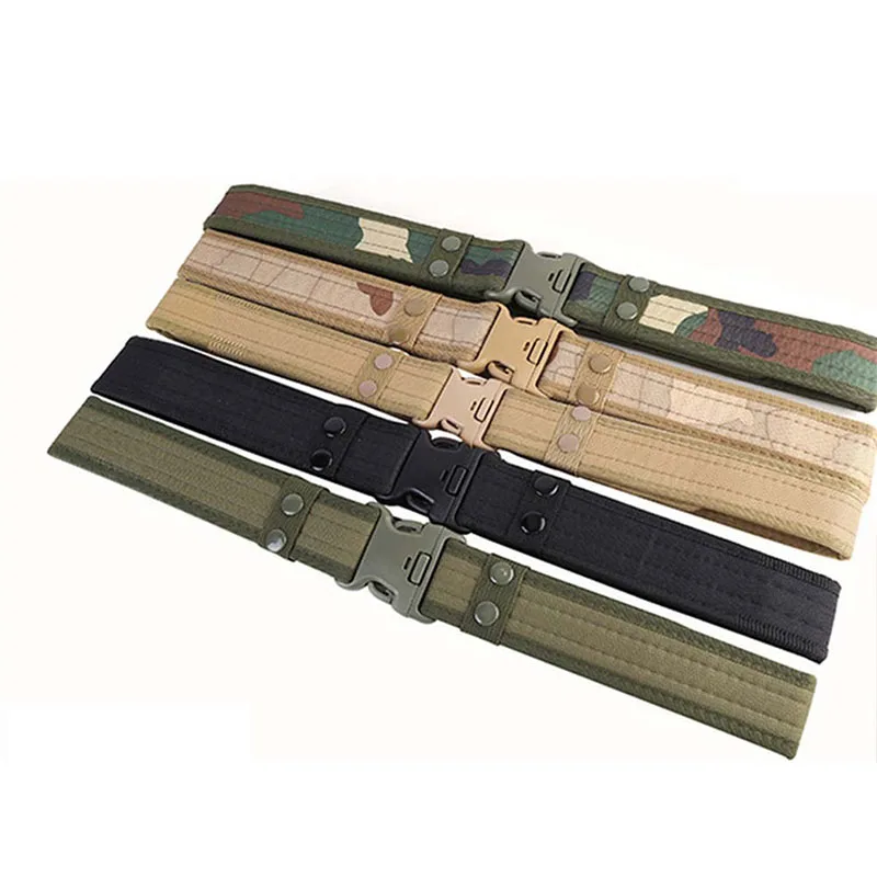 Тактический нейлоновый мужской ремень из брезентовой ткани для спорта на открытом воздухе армейский практичный Камуфляжный пояс с пластиковой пряжкой Военная тренировка