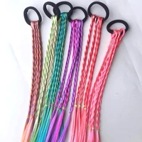 simple kid elastic hair band rubber band hair accessories kids wig headband girls twist braid rope headdress child gift