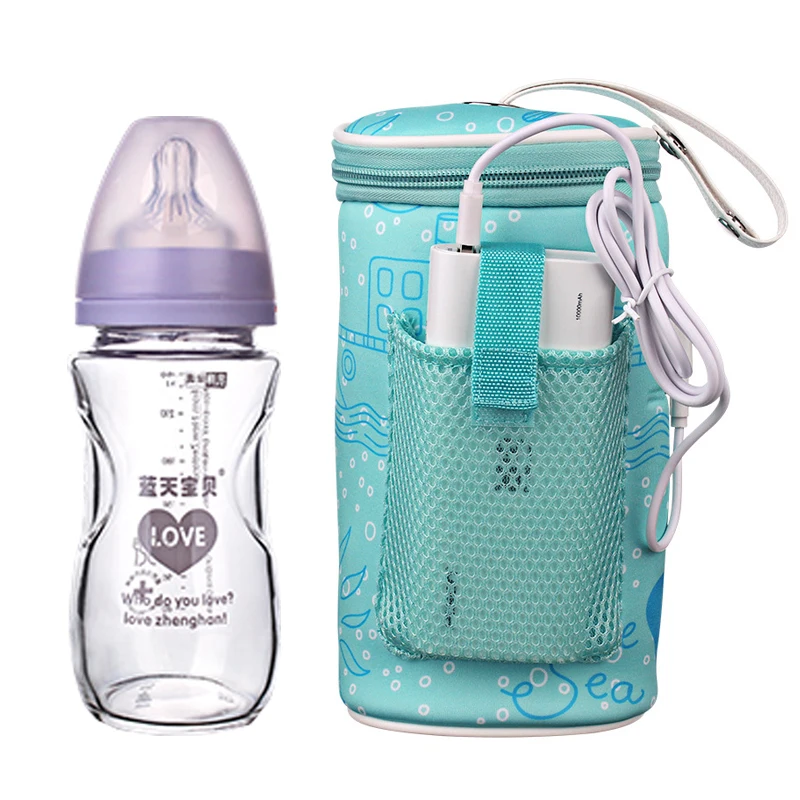 New milk usb baby bottle warmer car heater food feeding heat insulated thermal insulation bag stroller accessories bags