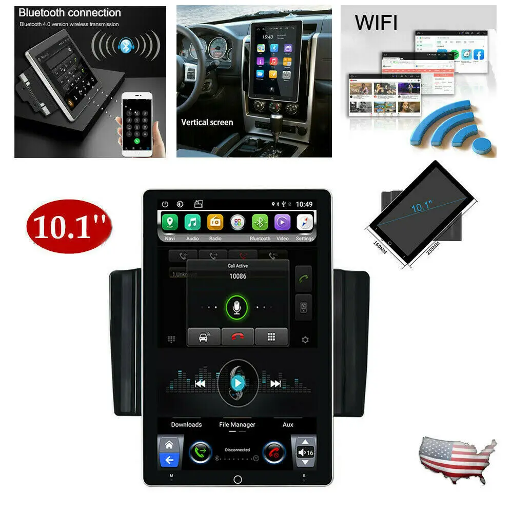 

Вертикальная Автомагнитола Tesla Style, 10,1 дюйма, 2 Din, Android 11, для VW Skoda Seat, GPS, автомобильная аудиосистема, стерео mp5 плеер, поворотный