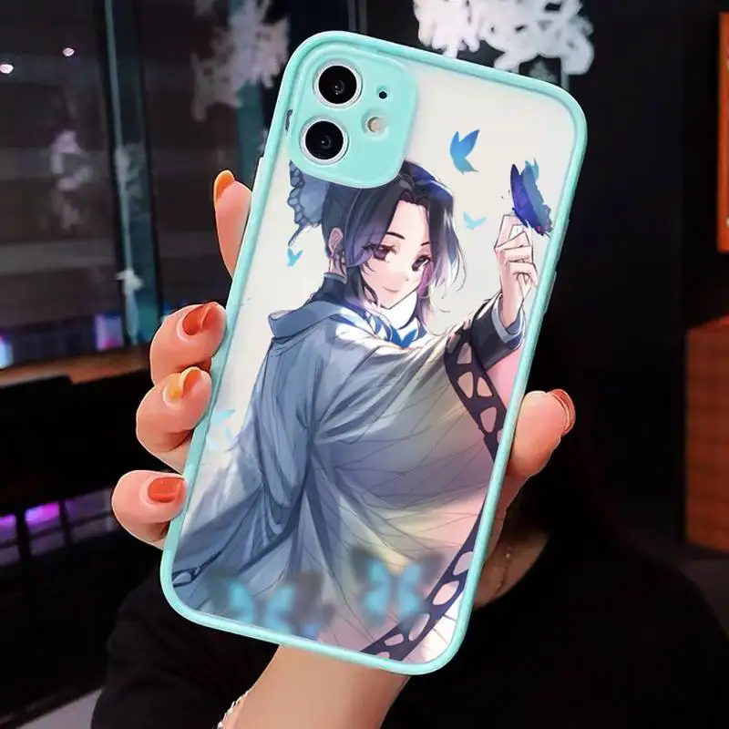 

Kochou Shinobu Phone Case Matte Transparent For iPhone 12 Mini 11 Pro XR XS Max 7 8 Plus