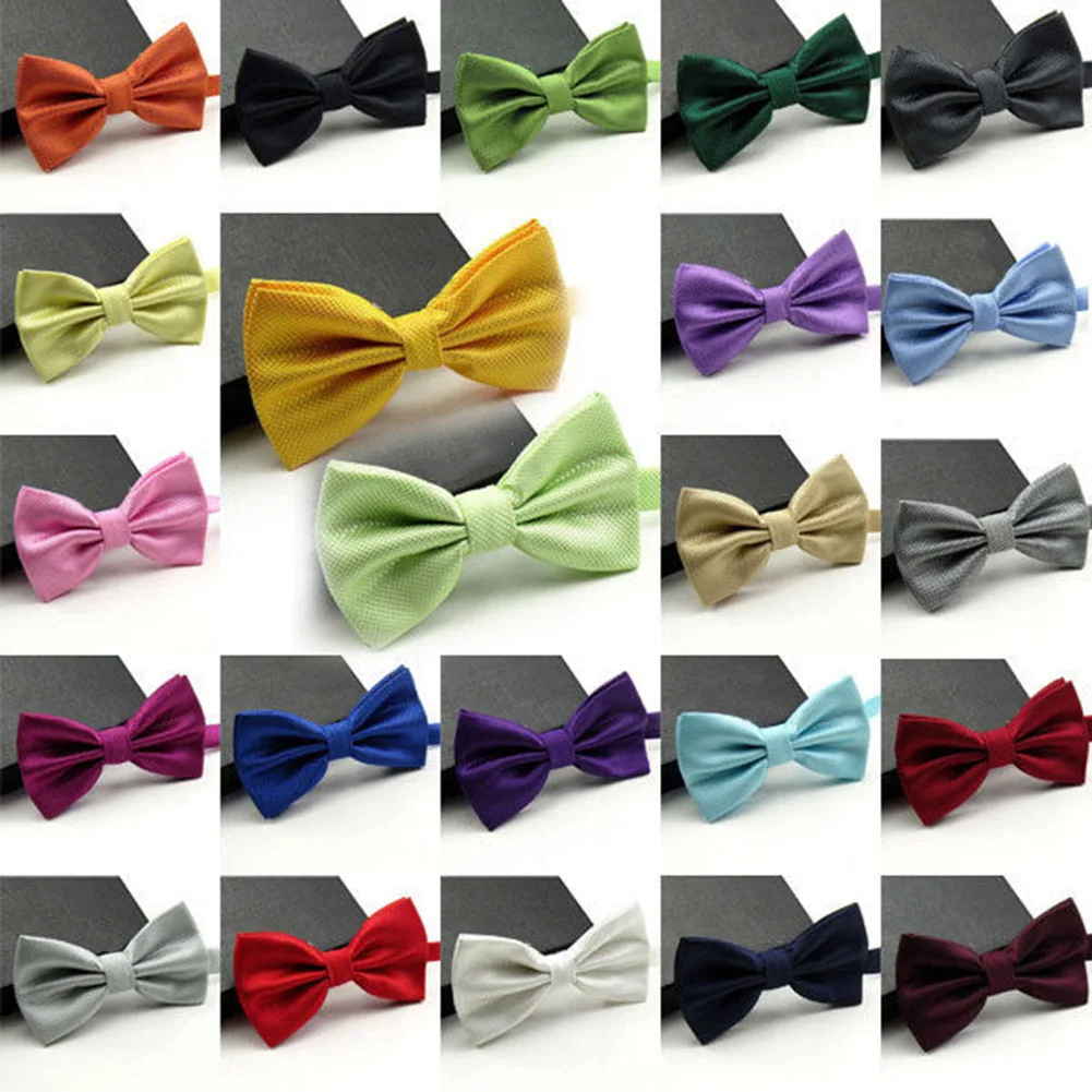 

Men's Ties Fashion Classic Butterfly Party Wedding Bowtie Necktie Adjustable Bow Tie Solid Color Accessories for Boys Girls