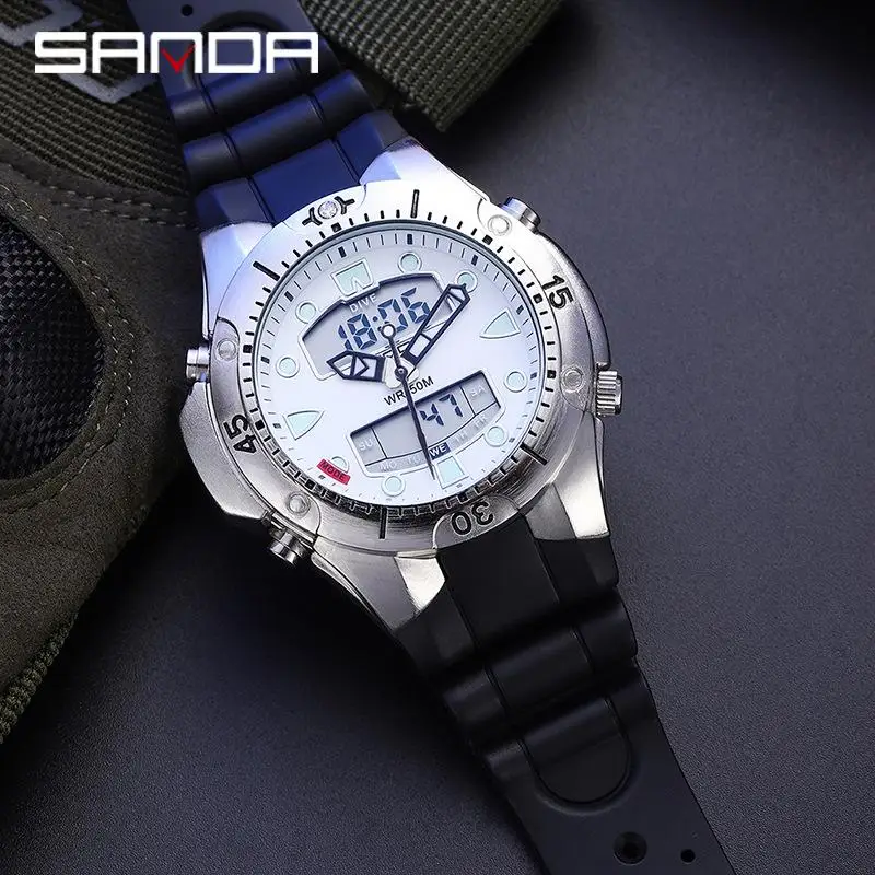 Sanda Men Digital Watches Male Watches Fashion New Sale Men Watches Sports Clock Relogio Masculino Mens Gift Multifunction Time