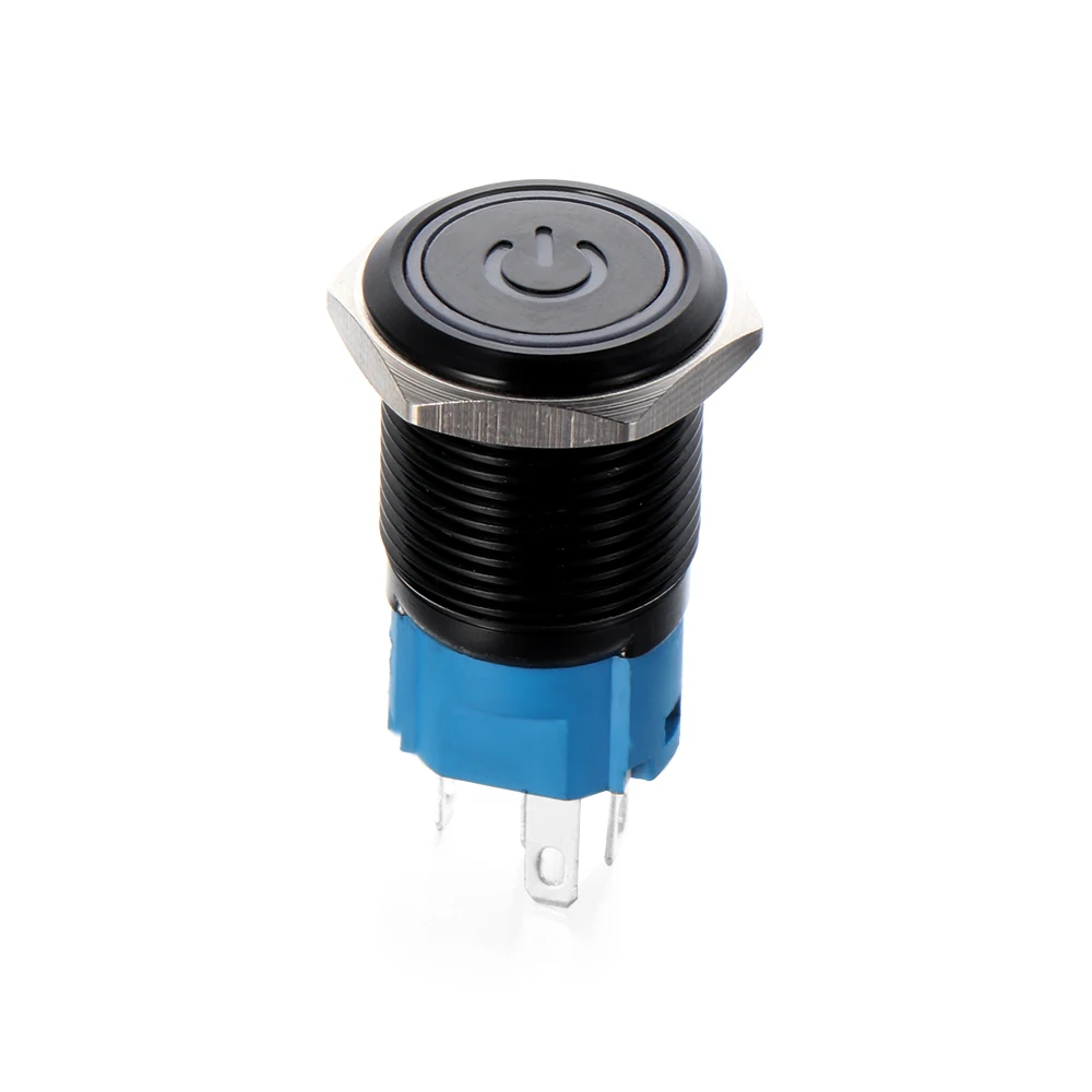 16 мм металлический кнопочный светодиодный светильник Панель Мгновенный