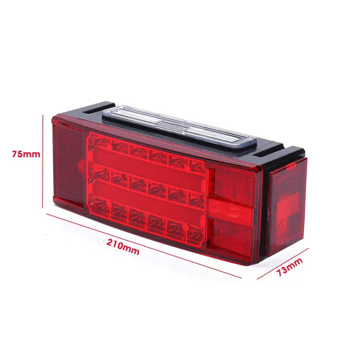 

2pcs LED Car Truck Tail Light Taillight Stop Brake Light License Plate Lights Turn Signal Lamp Indicator for Trailer Boat Lorry
