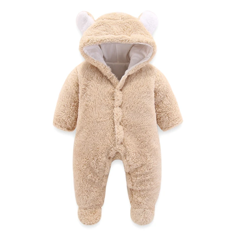 

Baby Boy Girl Winter Cute Cartoon Ear Hoodie Design Romper Bodysuit Casual Long Sleeve Outerwear Kids Clothing Infant Costume