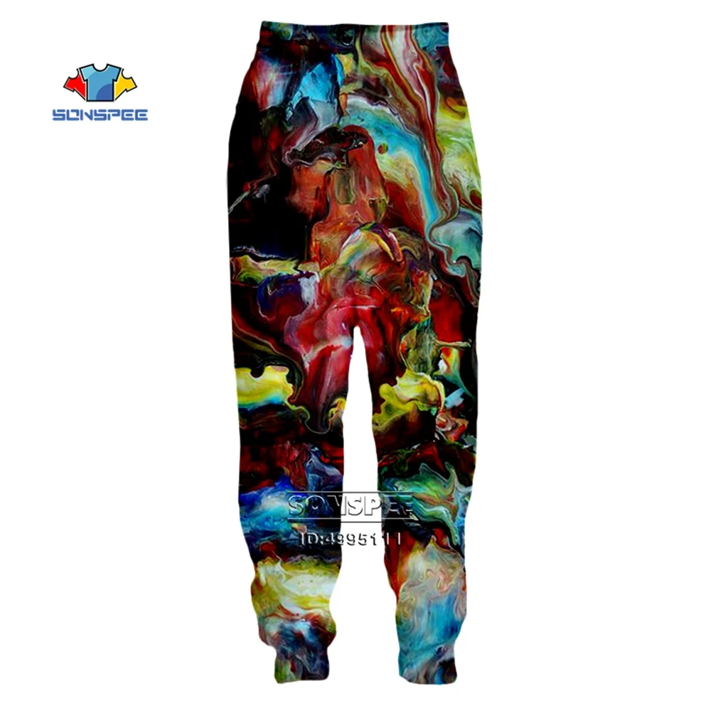 

SONSPEE 3D Printing Art Abstract Trousers Summer Hip Hop Harajuku Women's Clothing Men's Casual Colorful Beauty Stylish Pants L