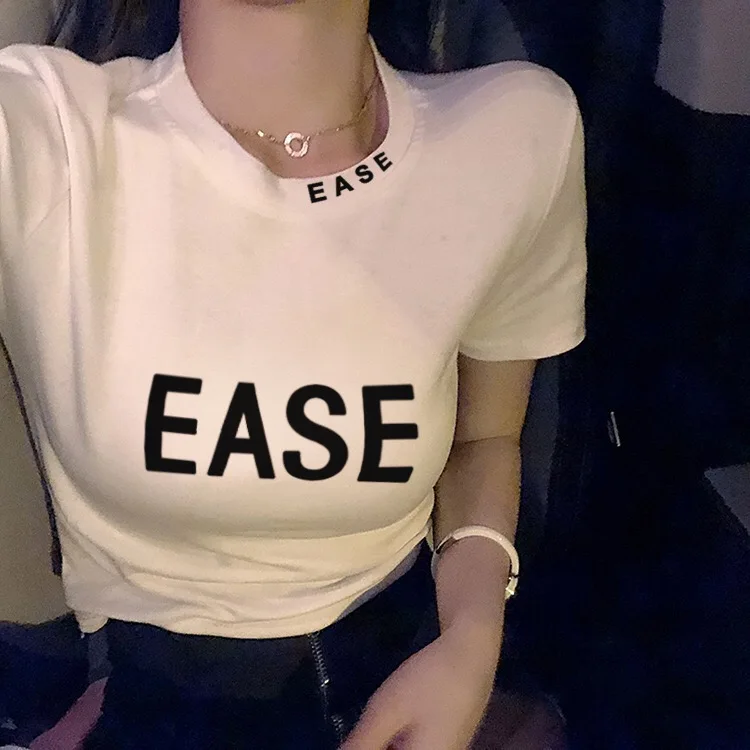 

V6170 -2020 summer new t-shirt short-sleeved female foreign short-sleeved tide all-match blouse