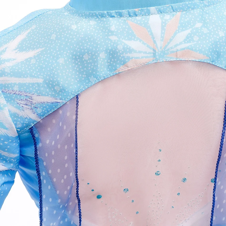 Новинка Платье для девочек Эльза Костюм Снежной Королевы Белый парик Детская