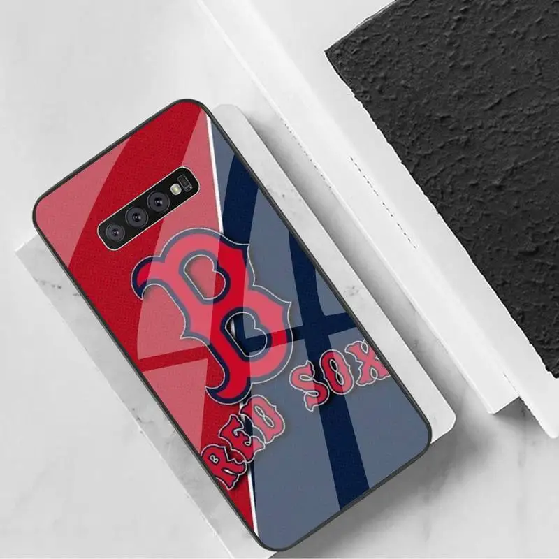 

Boston Red Sox Phone Case Tempered Glass For Samsung S6 7 8 9 10 20 Plus Ultra Note8 9 10 10pro