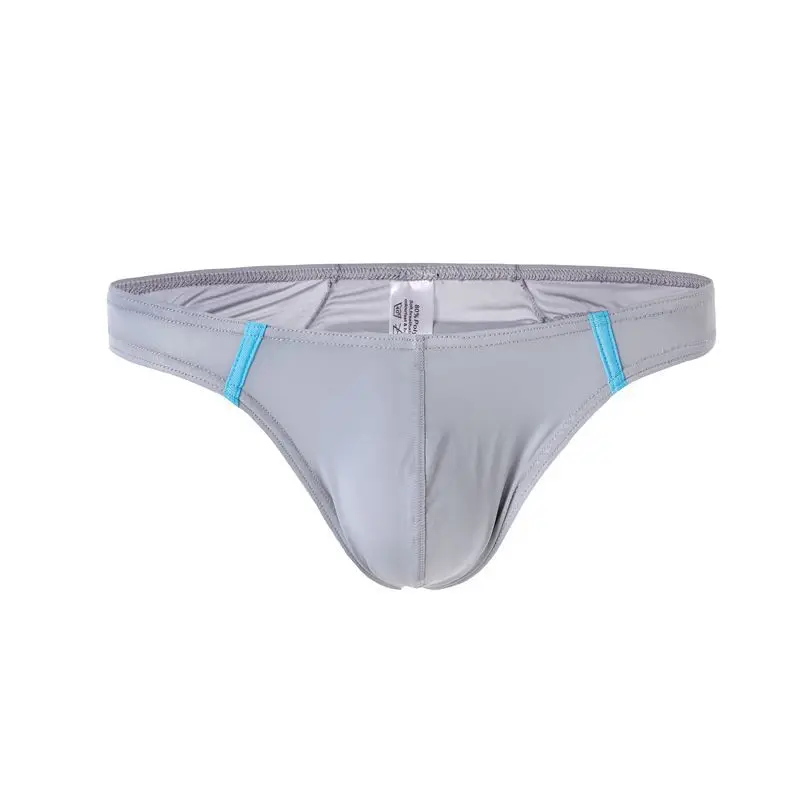 Мужские сексуальные шелковые нейлоновые стринги u-образные выпуклые с мешочком