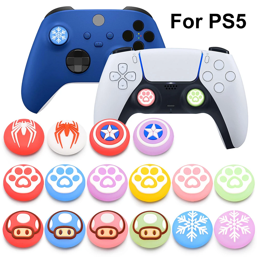 Светящиеся силиконовые колпачки для захвата большими пальцами Playstion PS3/PS4/XBOX 360/XBOX