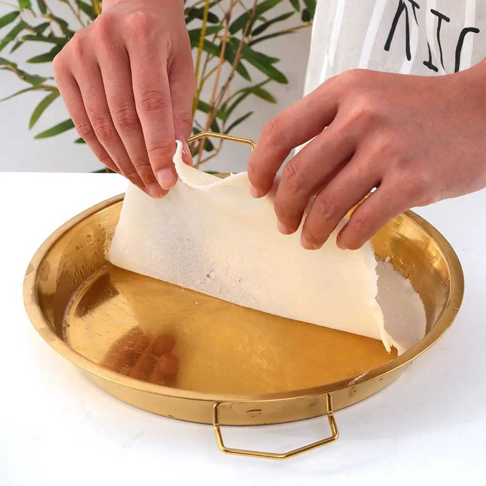 

Stainless Steel Pan Cold Noodle Making Plate Steamed Rice Tray Cake Dish