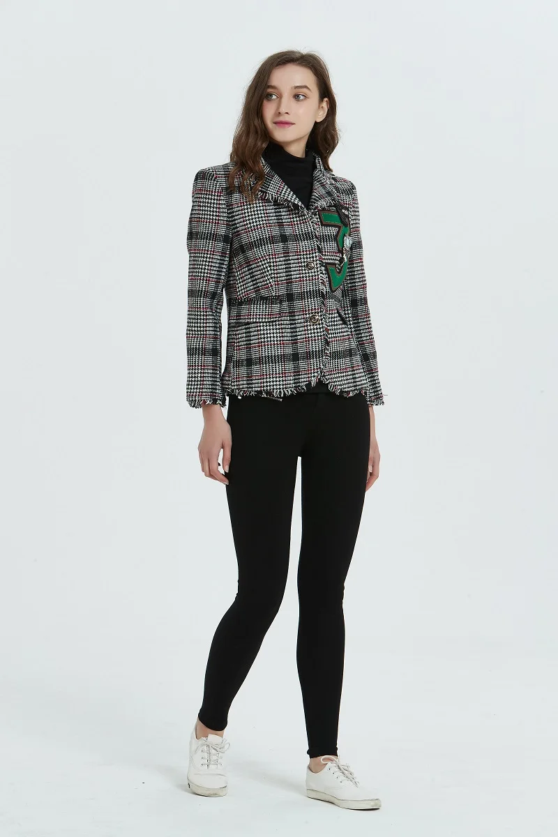 Dressnow, высокое качество, женские зимние плотные твидовые клетчатые куртки, пальто, зимняя куртка с длинным рукавом, пальто, женская твидовая куртка, верхняя одежда