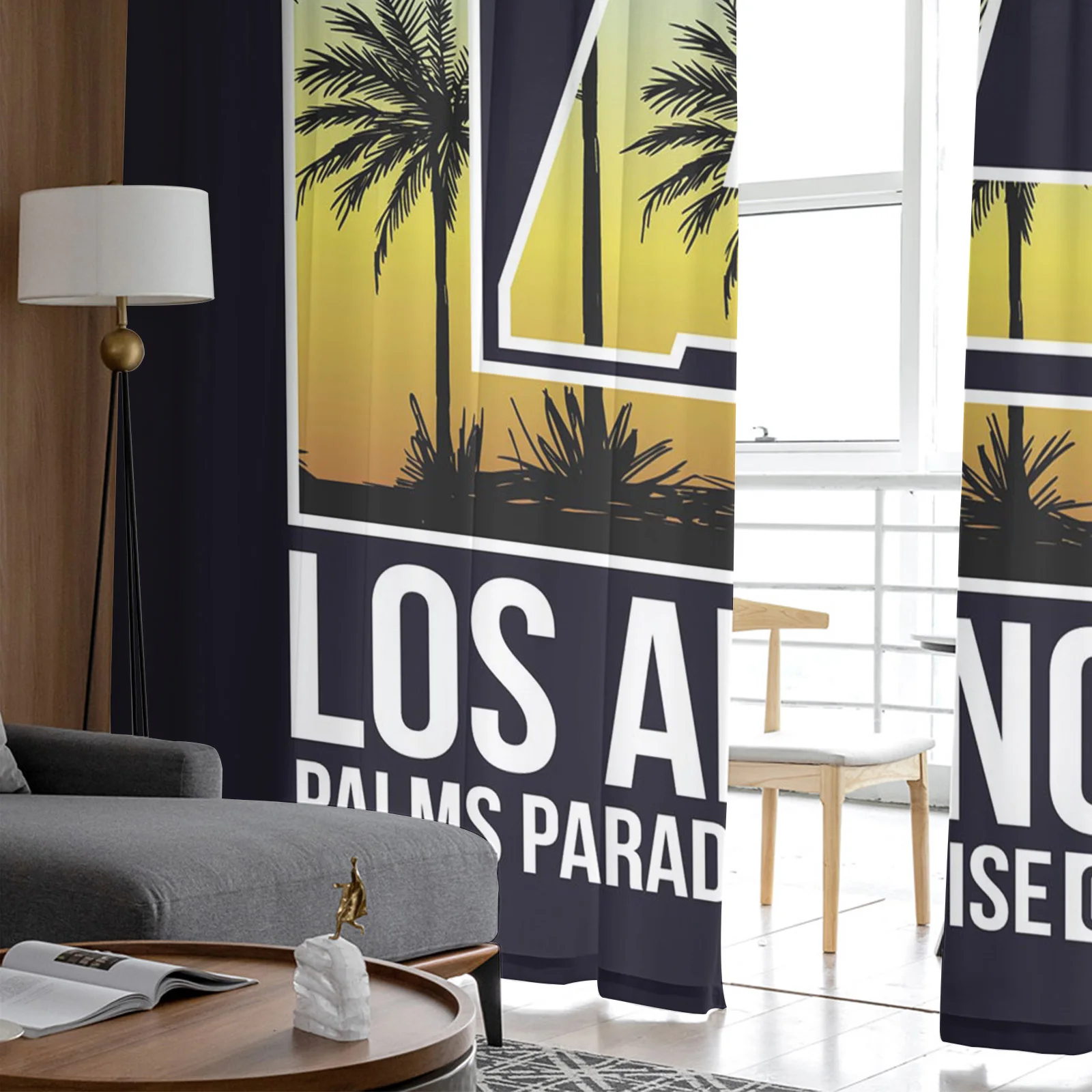 Роскошный бежевый тюль с Шторы s Лос-Анджелеса Винтаж пляжные Гостиная Кухня