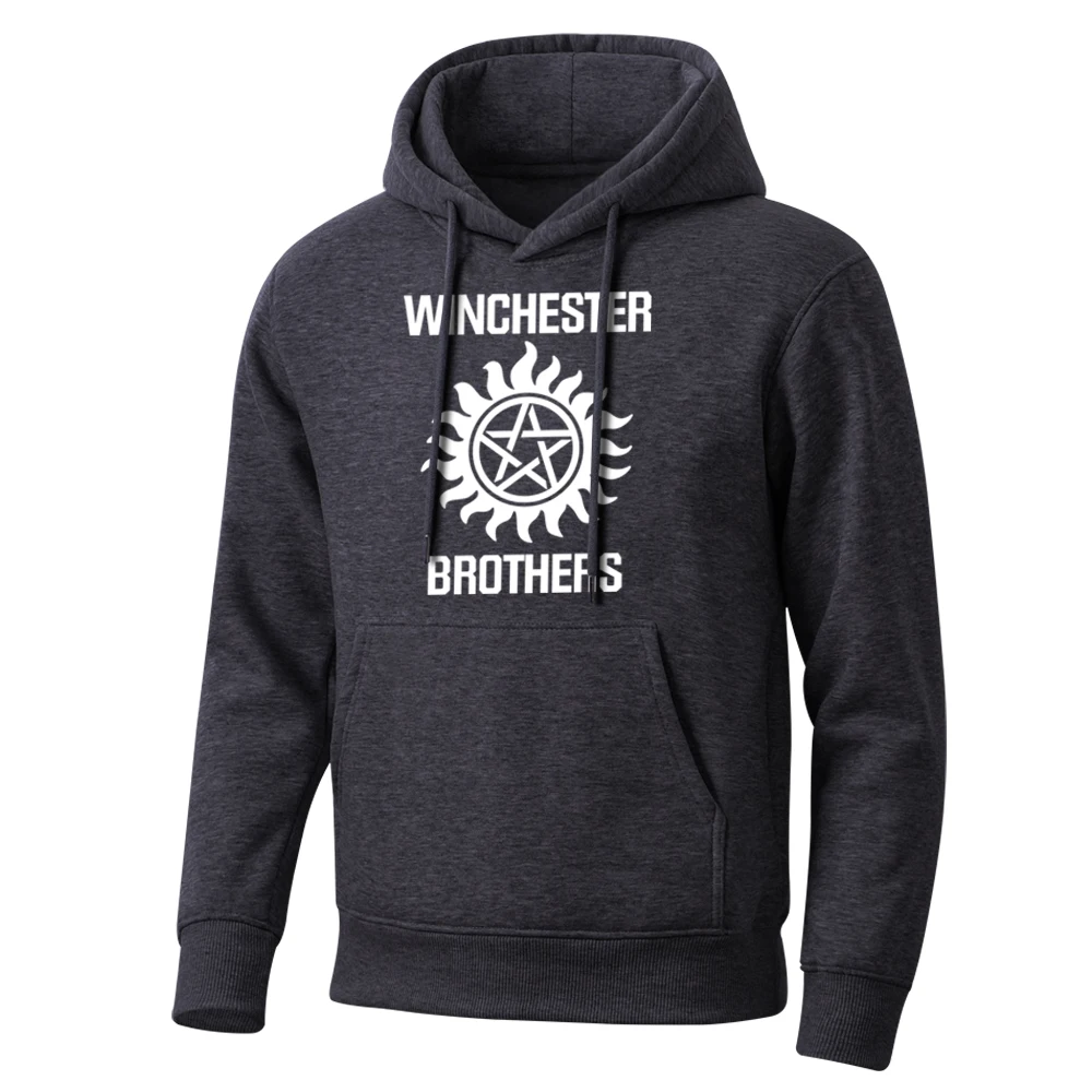 Мужская толстовка с капюшоном Винчестер брат пентаграмма символ Pringint мужские