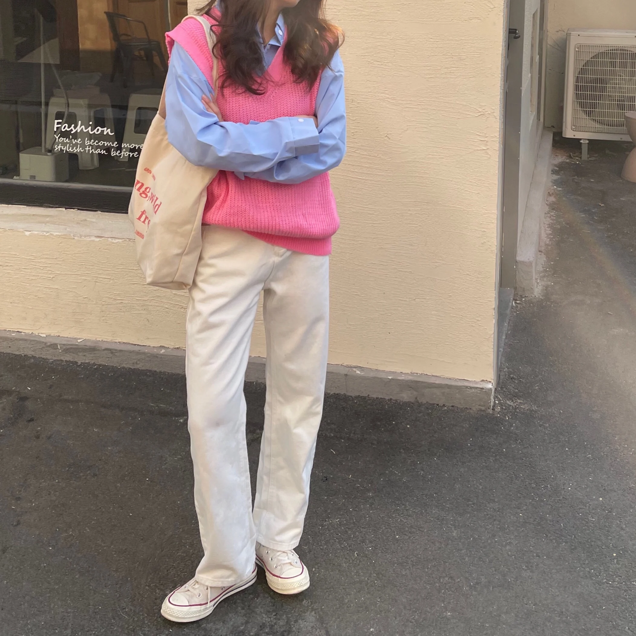 

Straight High Waist Women Jeans Loose Streetwear Boyfriend Jeans Casual Mom Jeans Casual Baggy Denim Trousers Women Pants