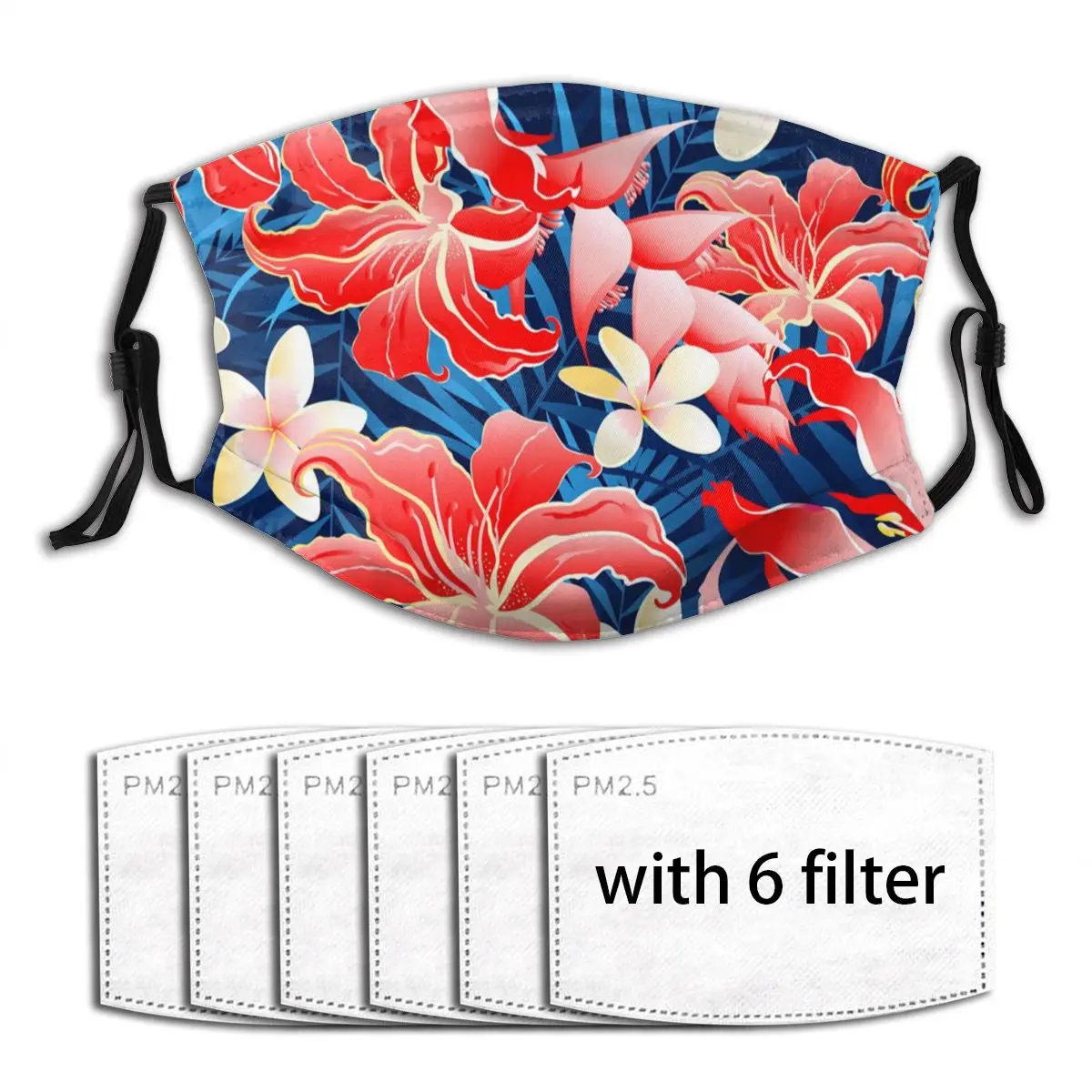 Загрязнения воздуха с фильтром PM2.5 рот маска для лица пышная желтый и красный