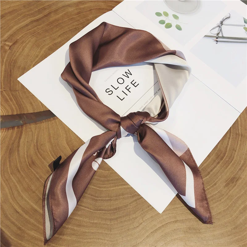 Дондэмун Весна и Лето Осень Новые Элегантные Маленькие Квадратные Полотенца Японский Журнал Шелкового Универсального Су.