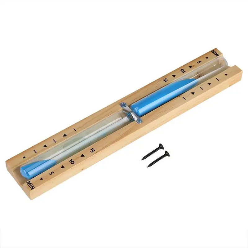 15 Minute Timer Sauna Hourglass Wall Rotating Sand Countdown Clock (Blue) | Дом и сад