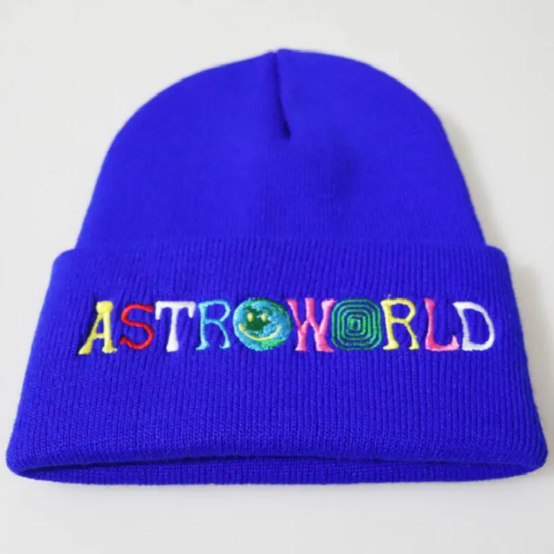 ASTRO WORLD мужская вязаная шапка с вышивкой астромир Skullies Beanie уличная Теплая Лыжная Шапка женская модная зимняя шапка