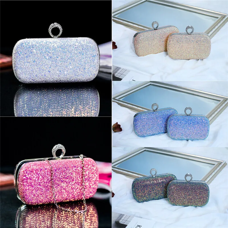 

Luxury Women Glitter Prom Handbag Ladies Wedding Evening Party Clutch Bag Banquet Chain Purse