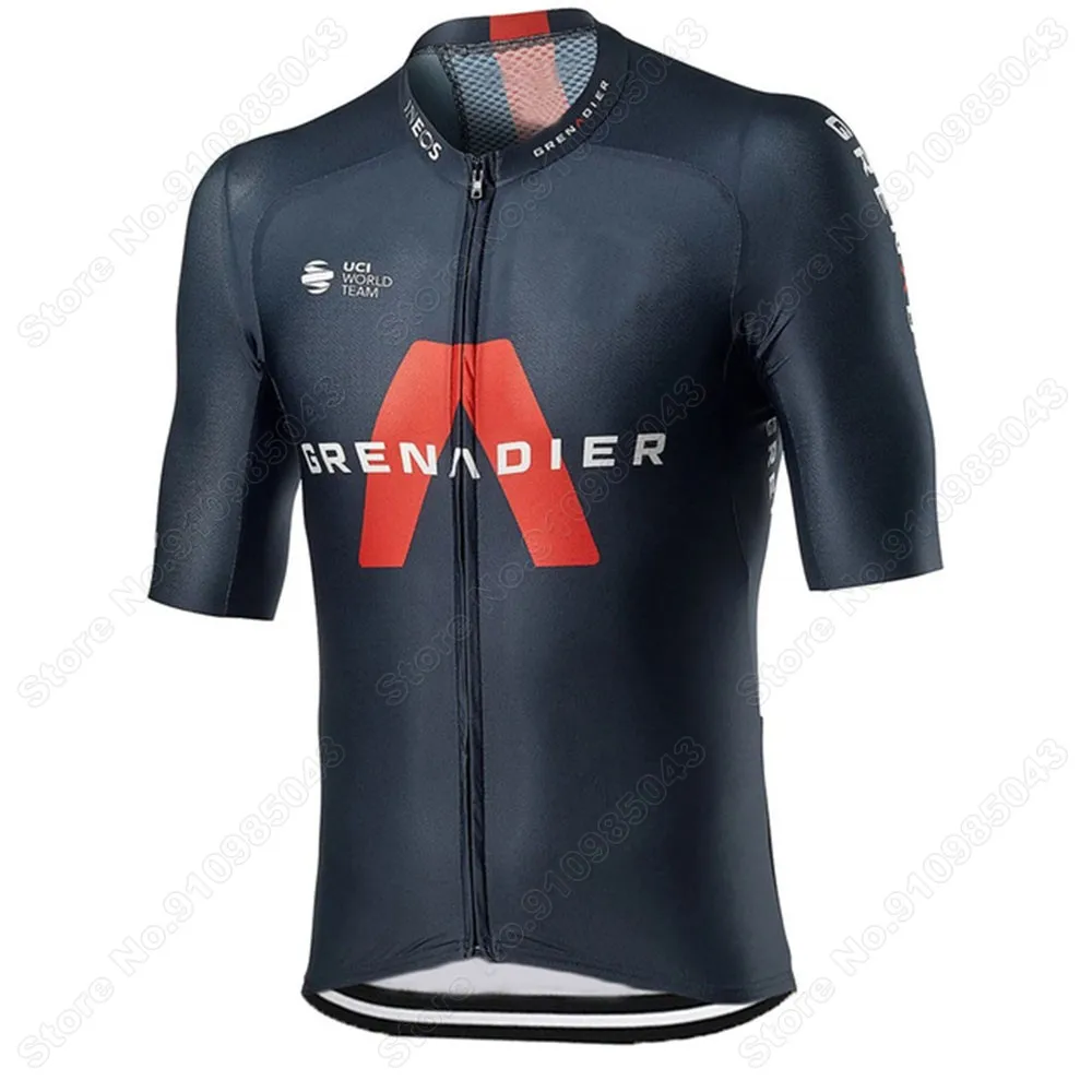 

2021 Team INEOS Grenadier Cycling Jersey Maillot Bike Wear Road Outdoor Ropa Short Sleeve Blue