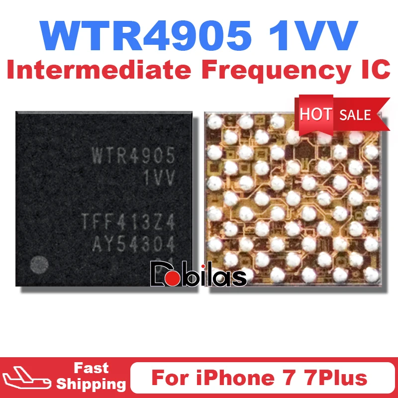 

5Pcs WTR4905 1VV XCVR1_RF For iPhone 7 7G 7Plus Intermediate Frequency IF Multimode LTE Transceiver BGA Replacement Parts Chip